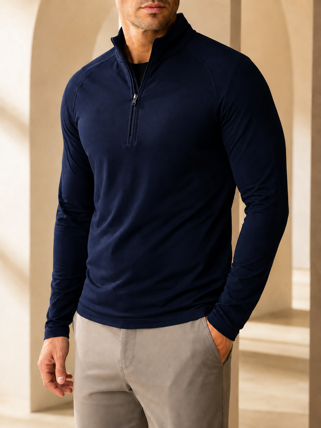 Fitt Active Quarter Zip - Navy