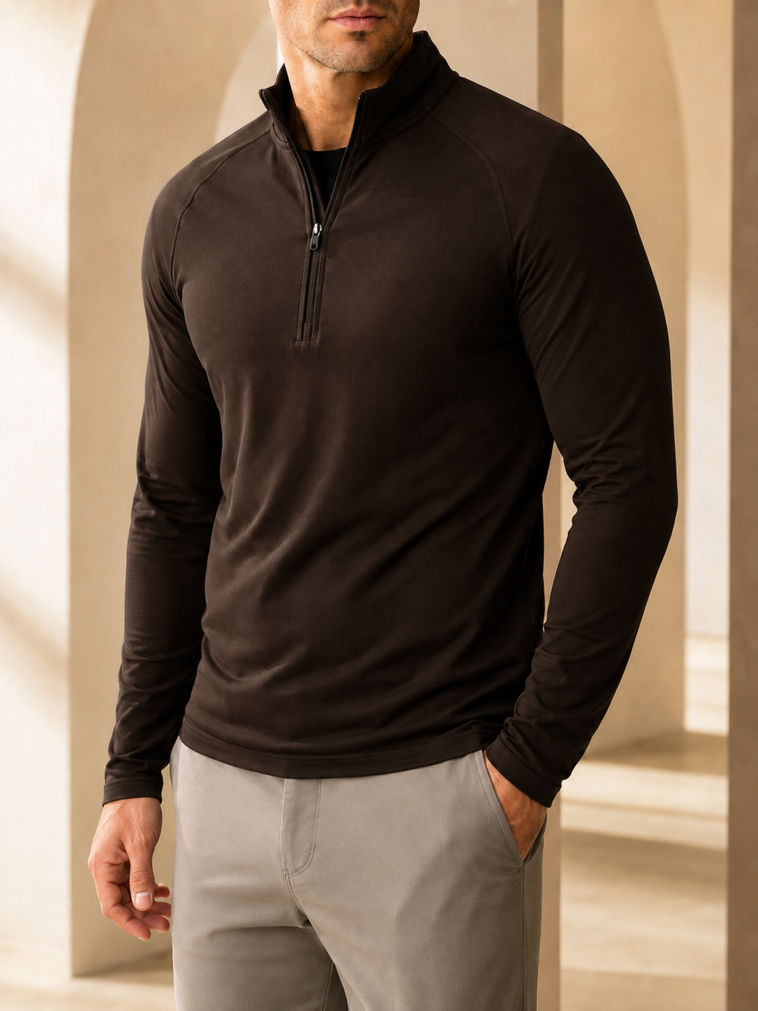 Fitt Active Quarter Zip - Americano