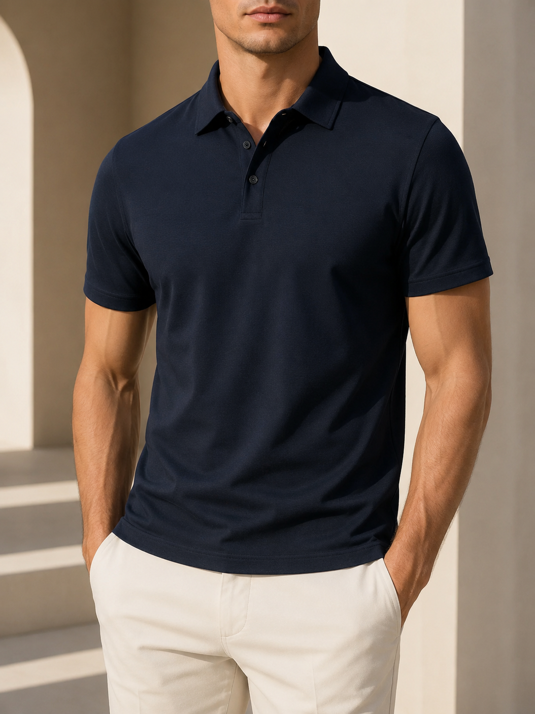 Fitt Everyday Tech Polo - Navy